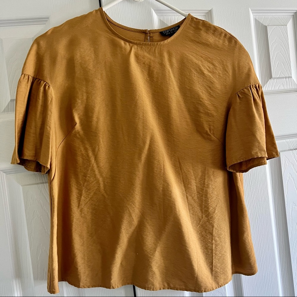 Topshop Mustard Gold Blouse